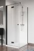 Radaway Nes 8 Black KDJ B kabina 80x80 lewa czarny mat/szkło przejrzyste 10075080-54-01L/10089080-01-01